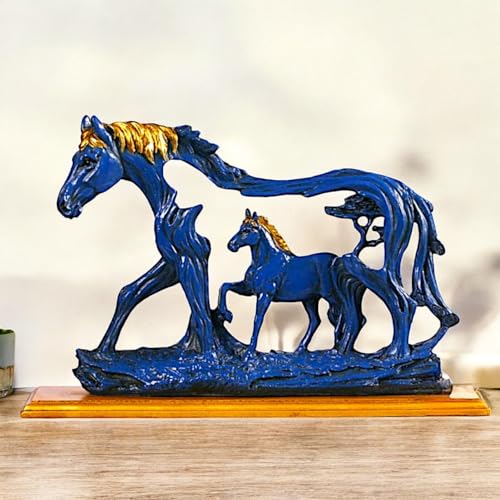 Karigaari India Elegant Horse Figurine | 8-Inch Resin Horse Statue | Home Decor Showpiece | Animal Sculpture for Living Room, Office, and Table Decor | Gift for Horse Lovers