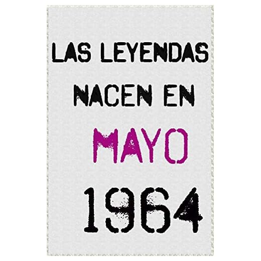 las leyendas nacen en mayo 1964 ; regalo de cumpleaños 56 años para mujer y para hombres .forrado cuaderno de notas ; liberta de apuntes ; agenda o diario personal divertido regalo de cumpleaños