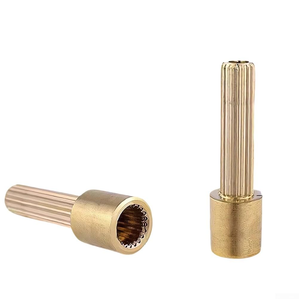 Copper Faucet Valve Core Extension Rod, 20 Tooth Valve Sleeve For Shower Mixer, Concealed Switch Handle Extension Bar, Brass Tap Cartridge Adaptor For Leaks(42mm)