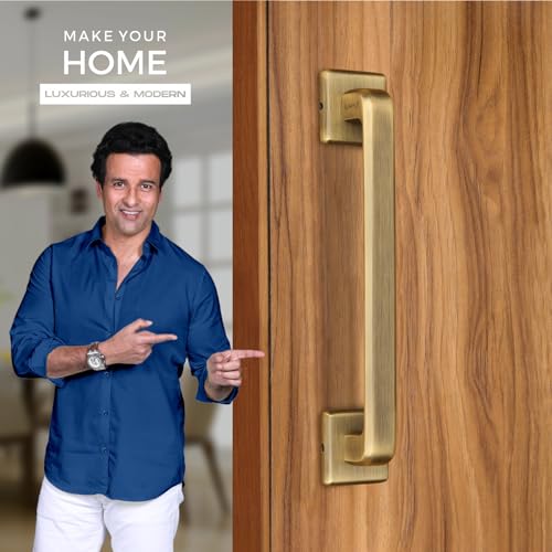 Image of LAPO Cool Door Handles for Main Door | Main Door Handle | Door Handle | Zinc Alloy(10 Inches- Pack of 1) Antique Finish