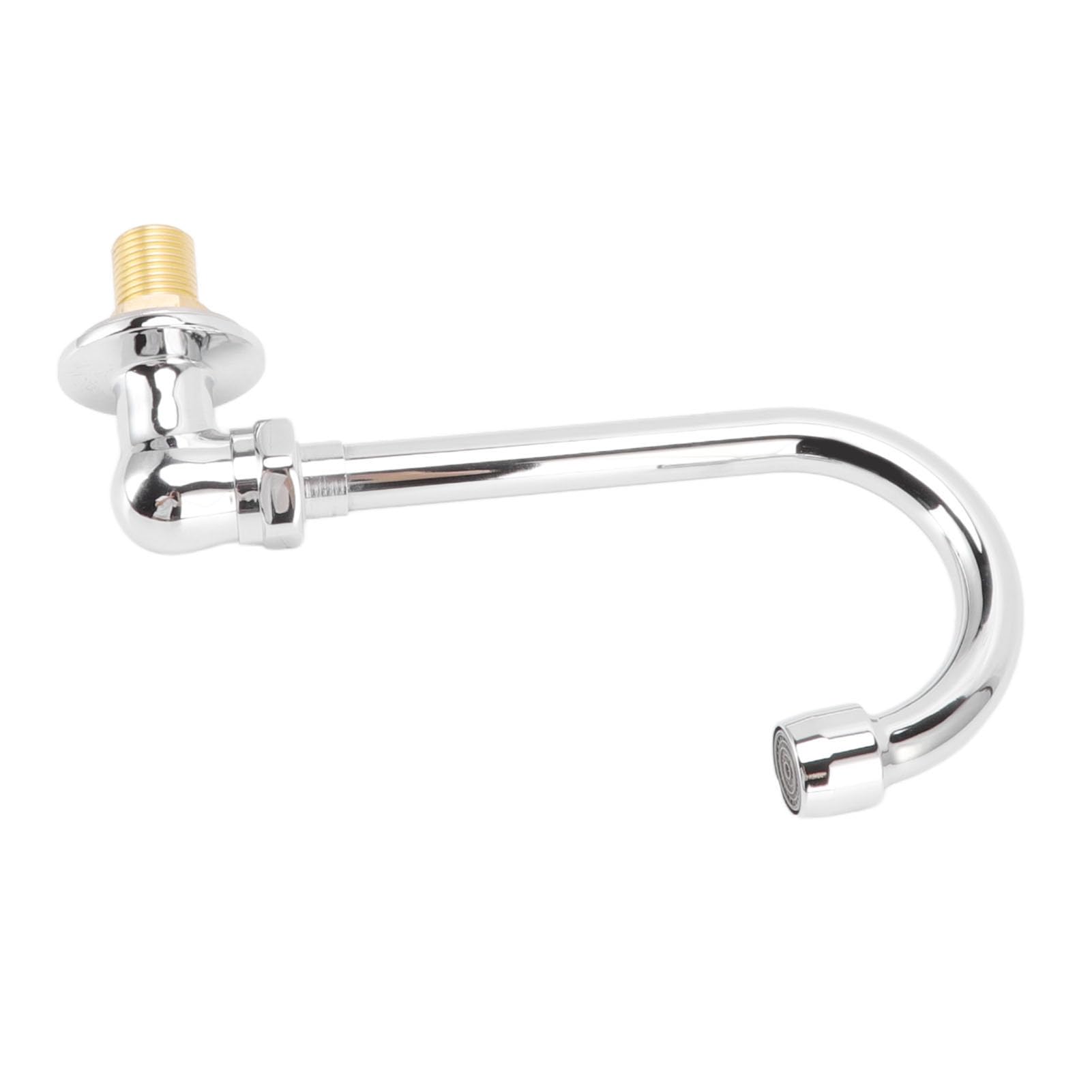 Grifo de Acero Inoxidable con Pedal Rosca G1/2, Grifo de Lavabo con válvula de Rodilla para Montaje en Pared, Ideal para hospitales, Laboratorios y baños.