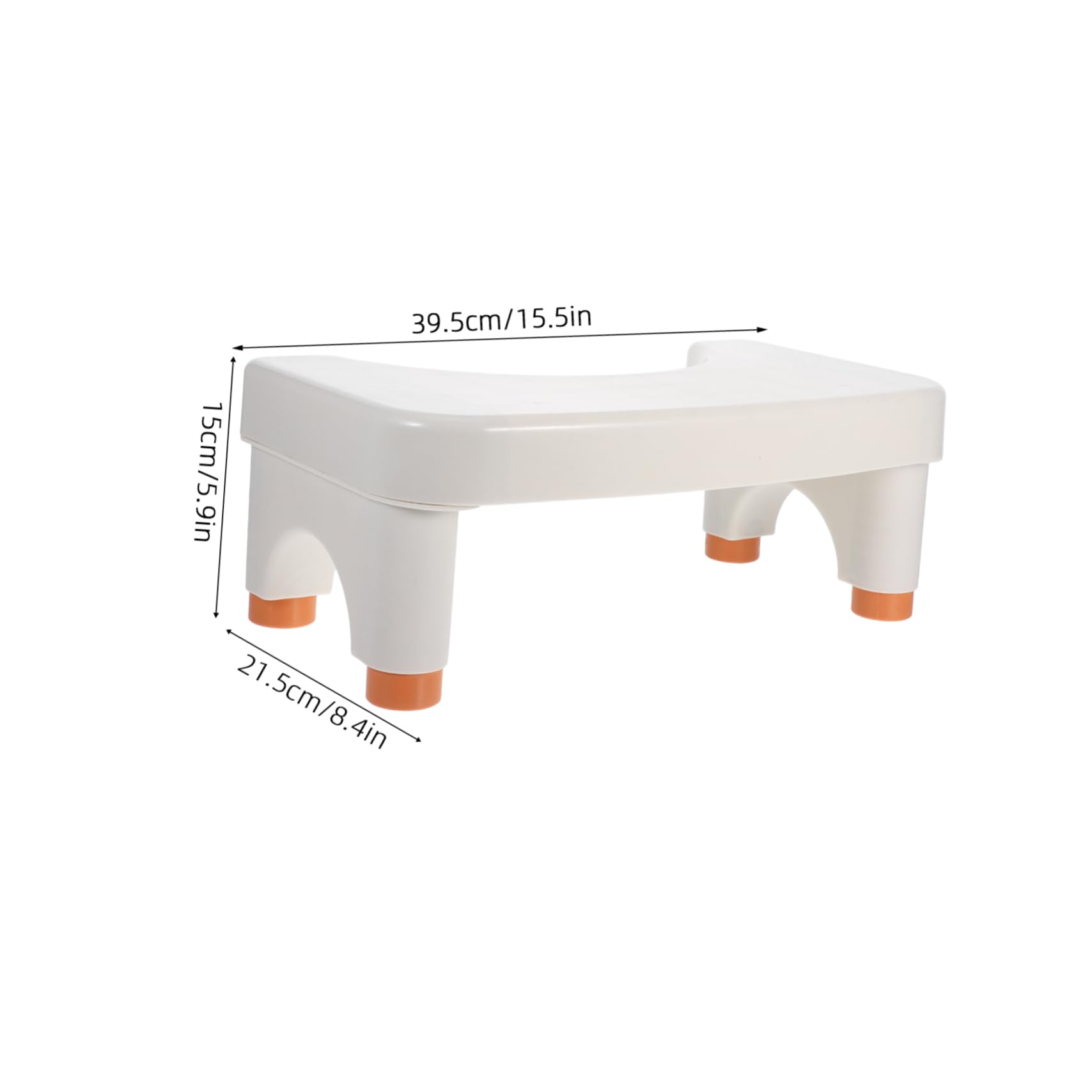 FOMIYES Portable Squatting Stool for Seniors Sturdy Plastic Footstool Height Adjustment for Bathroom Use