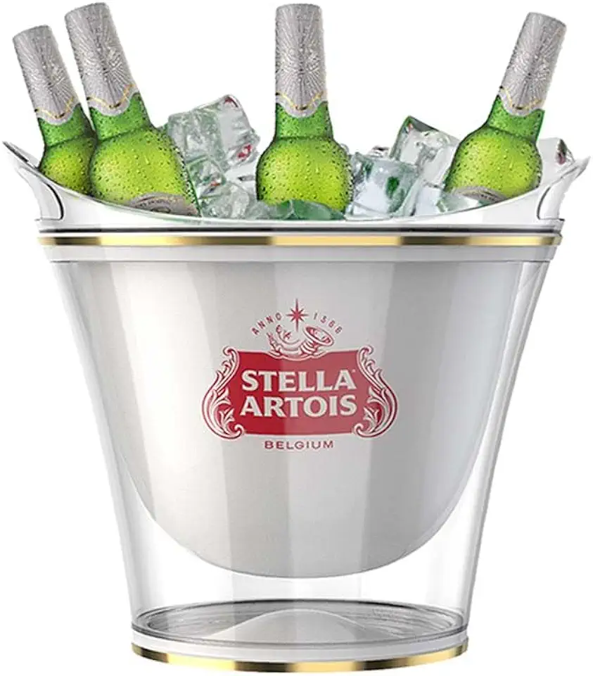 Balde Stella Artois para Garrafas de Cerveja, Balde para Cerveja e Gelo - Ruvolo
