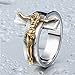 JAJAFOOK Men's Vintage Stainless Steel Jesus Cross Band Crucifix Ring,Silver Gold