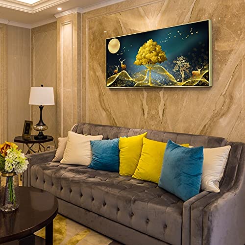 Peinture Diamant Arbre de richesse 5D grand format 80x160 cm pour décoration salon
