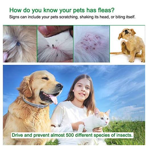 Wanxida Collar Antiparasitario para Perros y Gatos contra Pulgas, Garrapatas y Mosquitos Tamaño Ajustable(64cm)