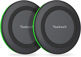Yootech 2 Pack 10W Wireless Charging Pad for iPhone 17/16/15/14, Samsung S25/S24/S23, AirPods Pro 3 - Fast Charger No Adapter