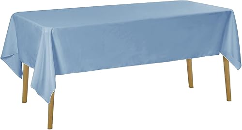 Miniatura 5 de Paquete de 2 manteles rectangulares impermeables, manteles de poliéster de 60 x 102 pulgadas, mantel de poliéster resistente a las arrugas para mesa