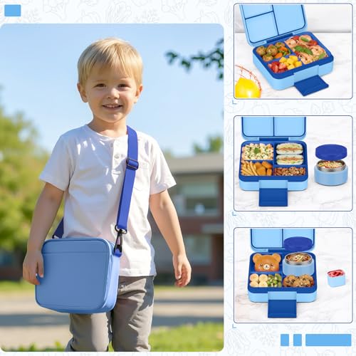 Image of WyfKyd Bento Lunch Box Set with Soup Thermo Food Container for Kids Adults
