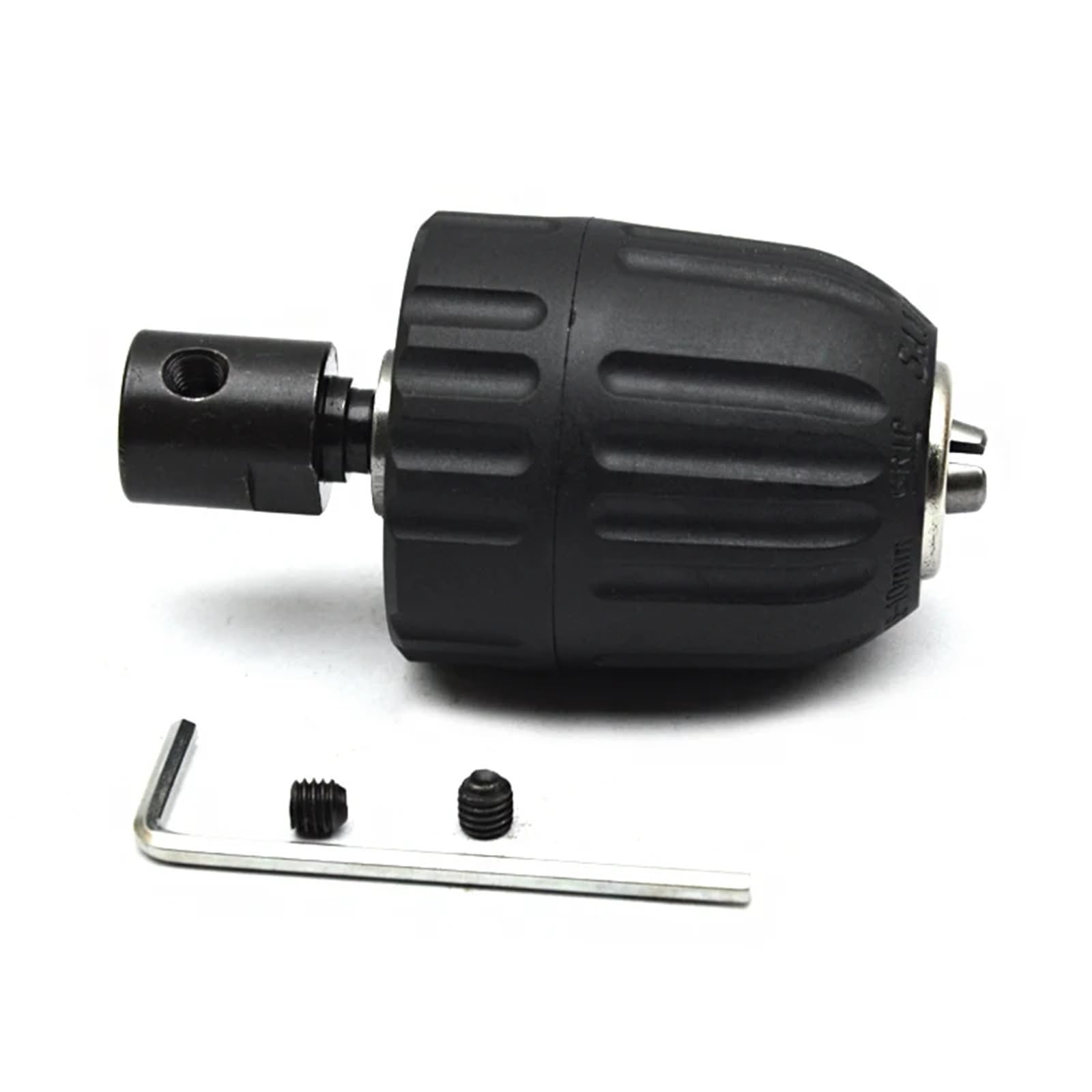 Mandrino senza chiave, Mandrino autoserrante da 0,8-10 mm Adattatore a cambio rapido con filettatura 3/8-24UNF for alberi motore 5-14(Drill Chuck 14mm Rod)