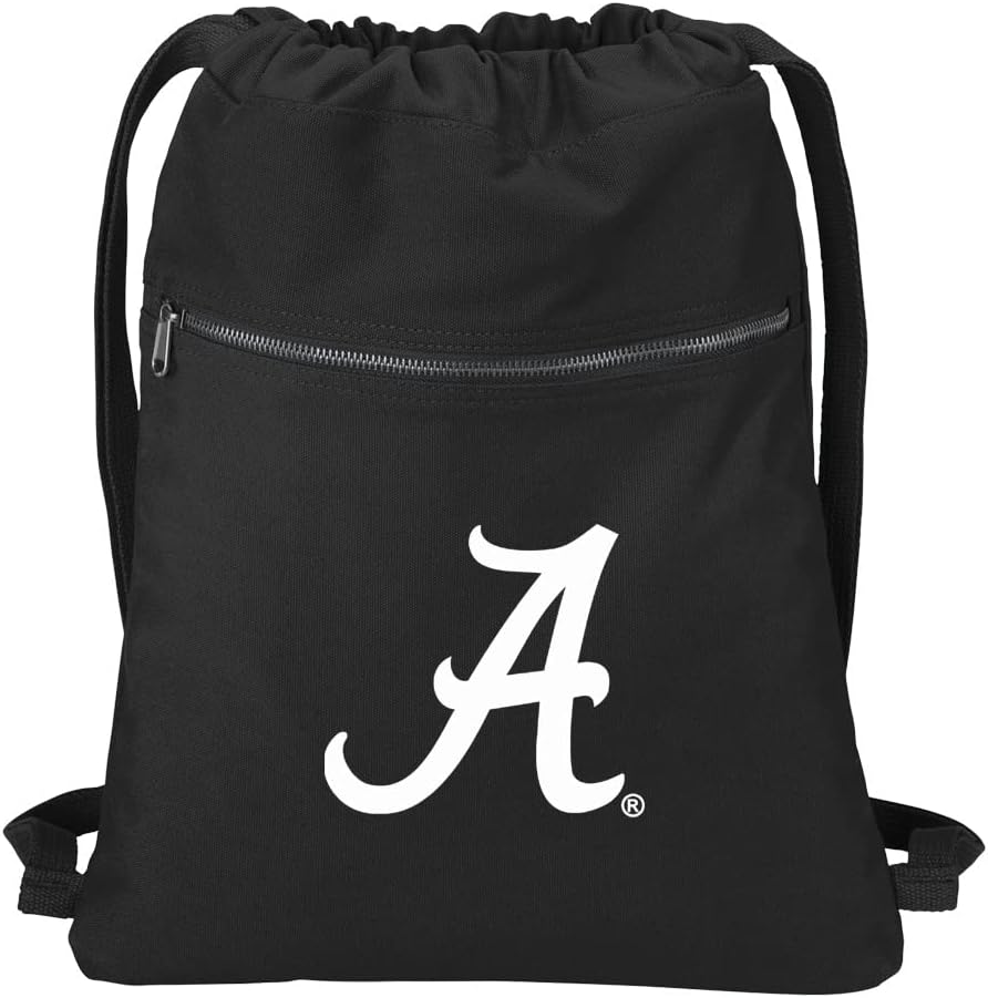 Broad Bay University of Alabama Drawstring Backpack RICH CANVAS Alabama Crimson Tide Cinch Bag
