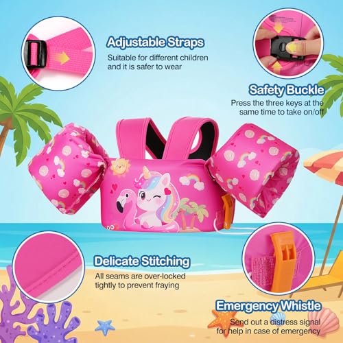 Image of MoKo Toddler Swim Vest for 20-30-50lbs, Kids Swim Arm Band