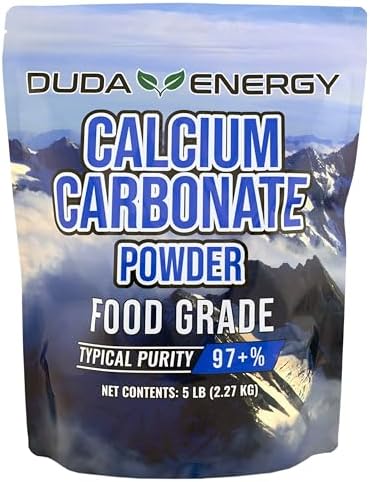 Duda Energy FGcc5f Food Grade 97+% Calcium Carbonate from Ground Limestone, 5 lb.