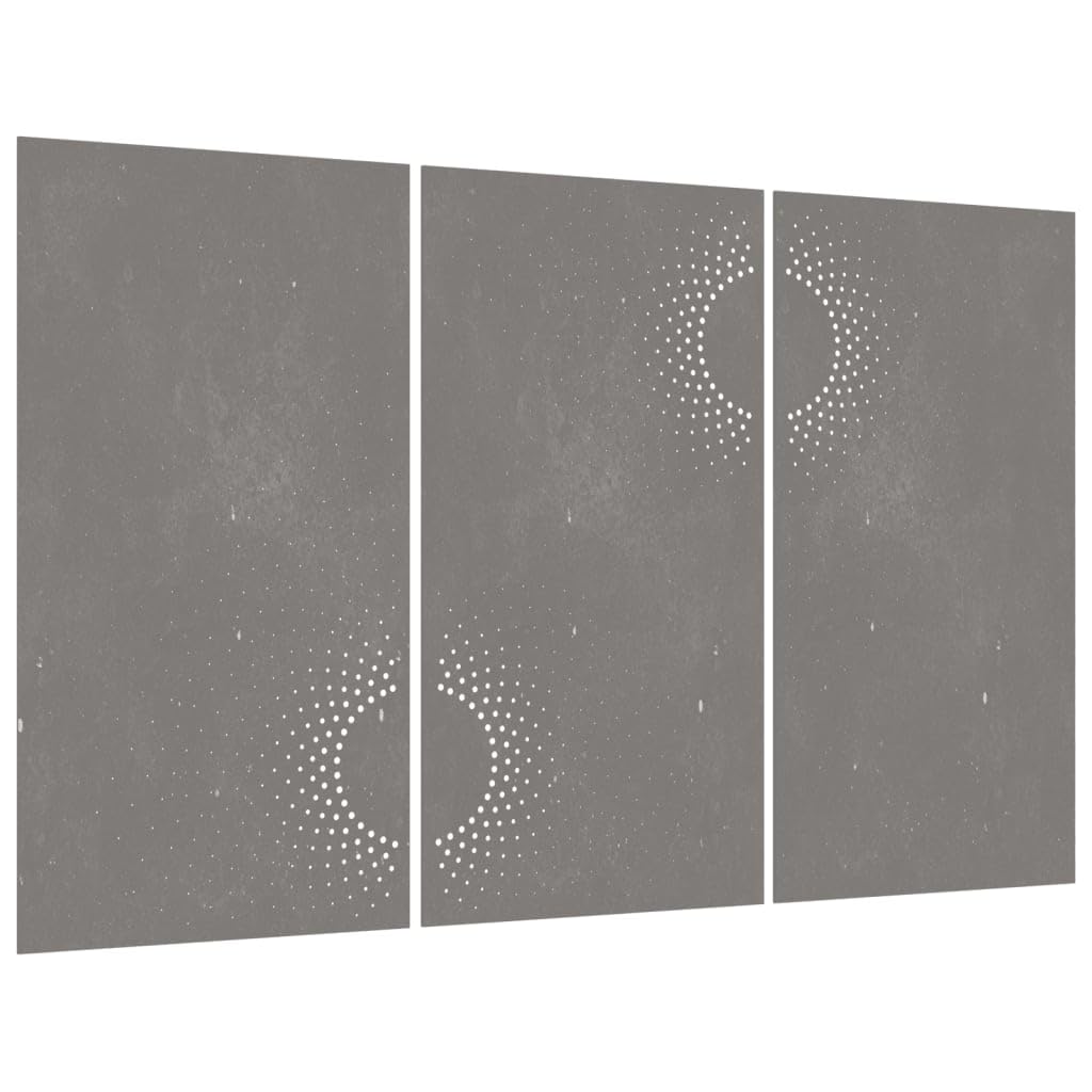 vidaXL Décorations murales jardin 3 pcs 105x55 cm design du soleil