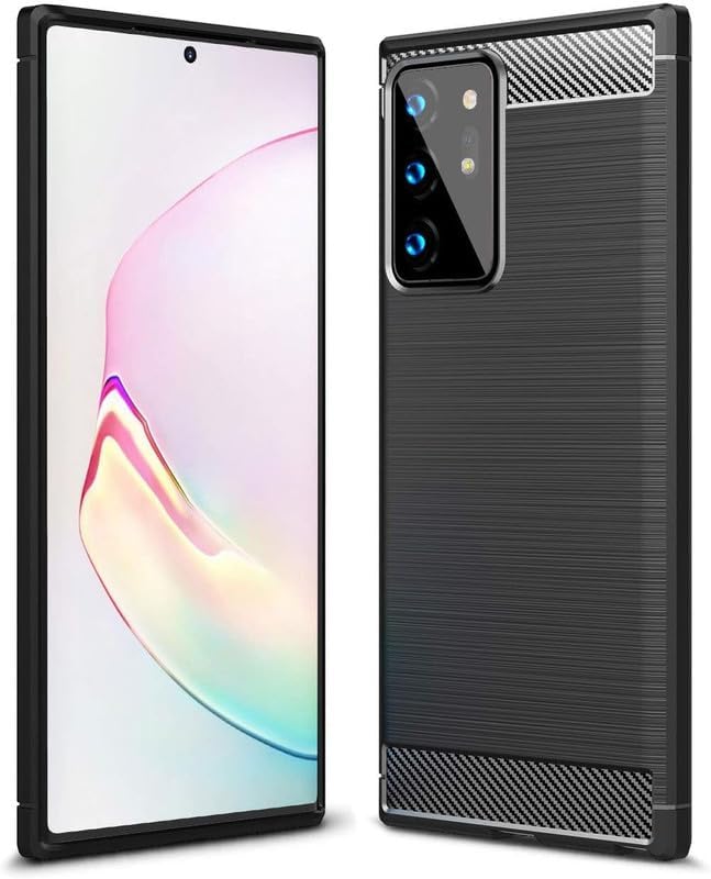 Image of Hybrid Carbon Fiber Back Case for Samsung Galaxy Note 20 Ultra (Black)