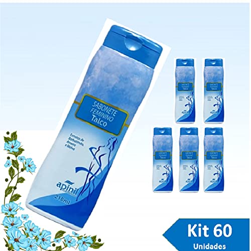 Sabonete Intimo Talco Apinil 210ml Kit 60 unidades