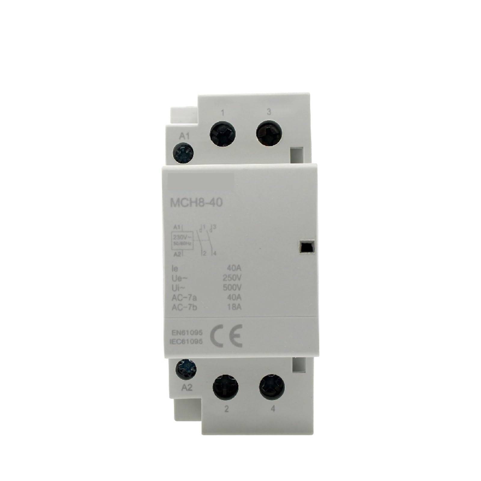Contactor Modular automático for el hogar, carril Din, MCH8-40, MCH8-40, 2P, 40A, 220V/230V, 400V ~ 50/60HZ, CA, 1 Uds.