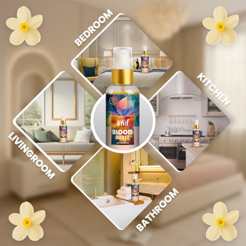 Image of Snif Bloom Burst Air Freshener Spray - 100ml | Floral Scent, Long-Lasting Home & Car Air Freshener | Natural Essential Oils