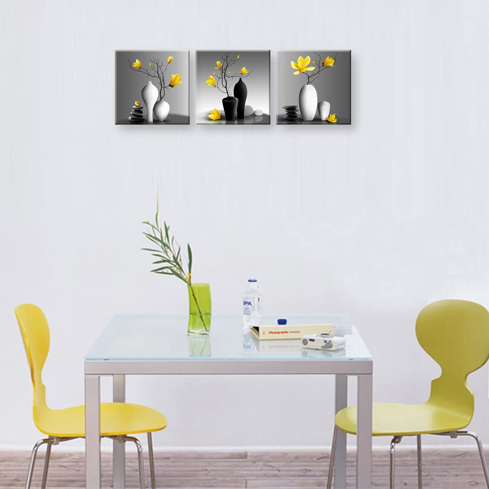 3 Quadri Su Tela Orchidea 30x30cm - Stampa Moderna, Per Camera Da Letto, Sala, Yoga - Foto 3