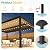 Louvered Pergola, 12' x 16' Outdoor Pergola, Metal Patio Gazebo with Adjustable Louvers Roof and Gutter System, Metal Hardtop Gazebo for Patio, Backyard, Deck, Garden, Dark Gray