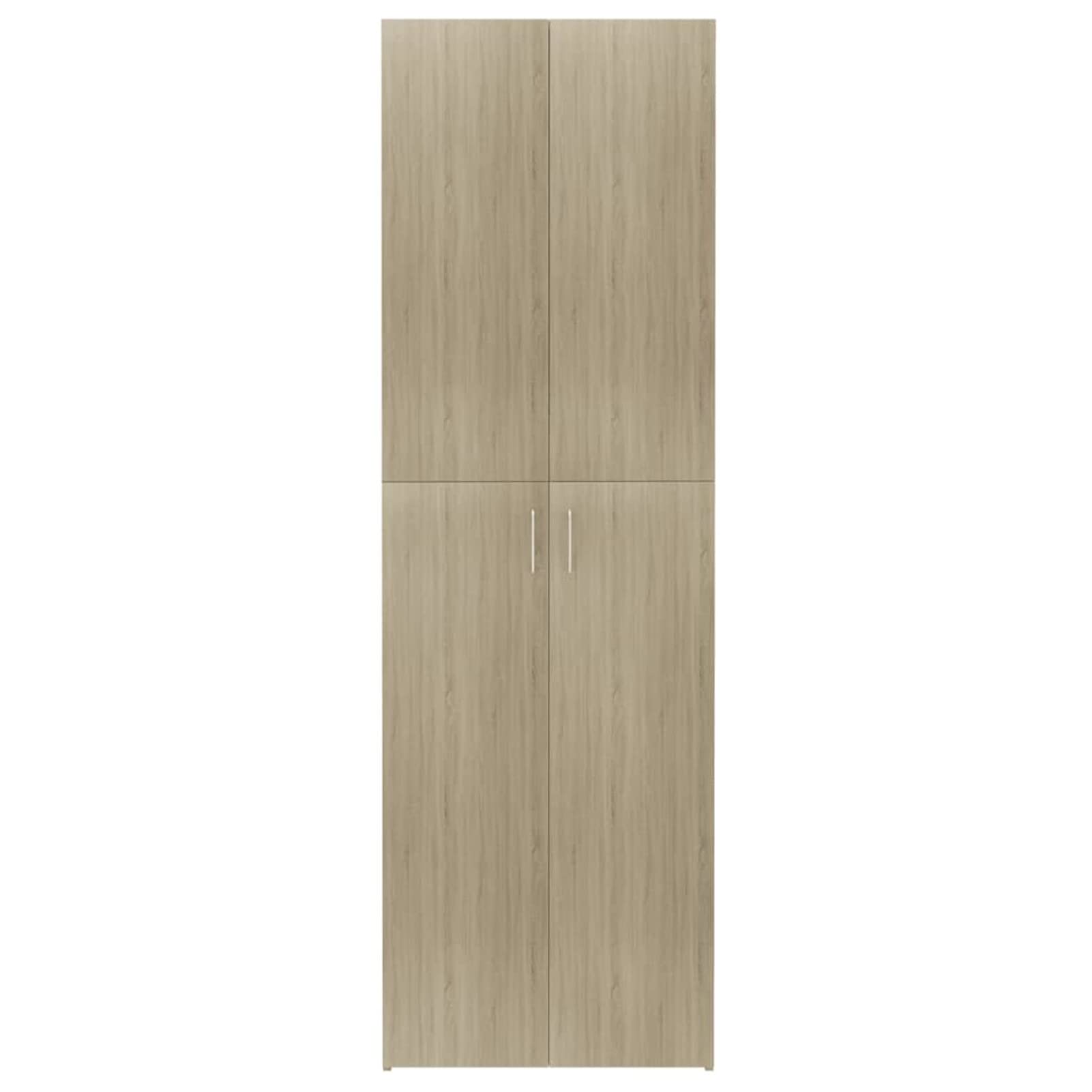 Armadio per Ufficio Rovere Sonoma 60x32x190 cm in Truciolato, Armadietto Salvaspazio da Interno, Mobili Esterno Balcone per Soggiorno, Ufficio, Camera da Letto, Bagno
