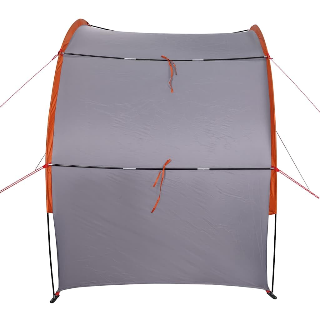 Tienda de campaña impermeable gris y naranja para camping, tienda de campaña con espacio de almacenamiento, accesorios para excursiones familiares, tienda de campaña de poliéster impermeable con