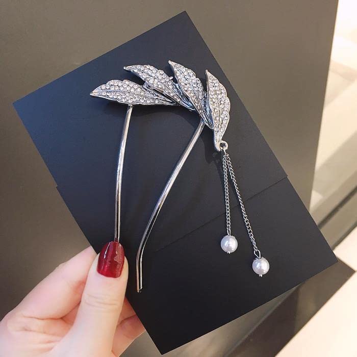 Miniatura 2 de POZENHNANA Accesorios para el cabello de boda para novias, estrellas de mar, peine de novia con diamantes de imitación, piezas de pelo de boda,