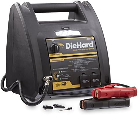 DieHard 71687 jump starter with 150 PSI air compressor and digital display charging devices