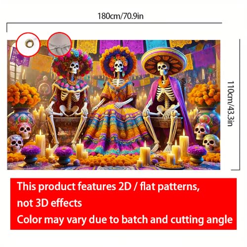 Image of Day of the Dead Decorations Banner 71x43 Dia de los Muertos Altar