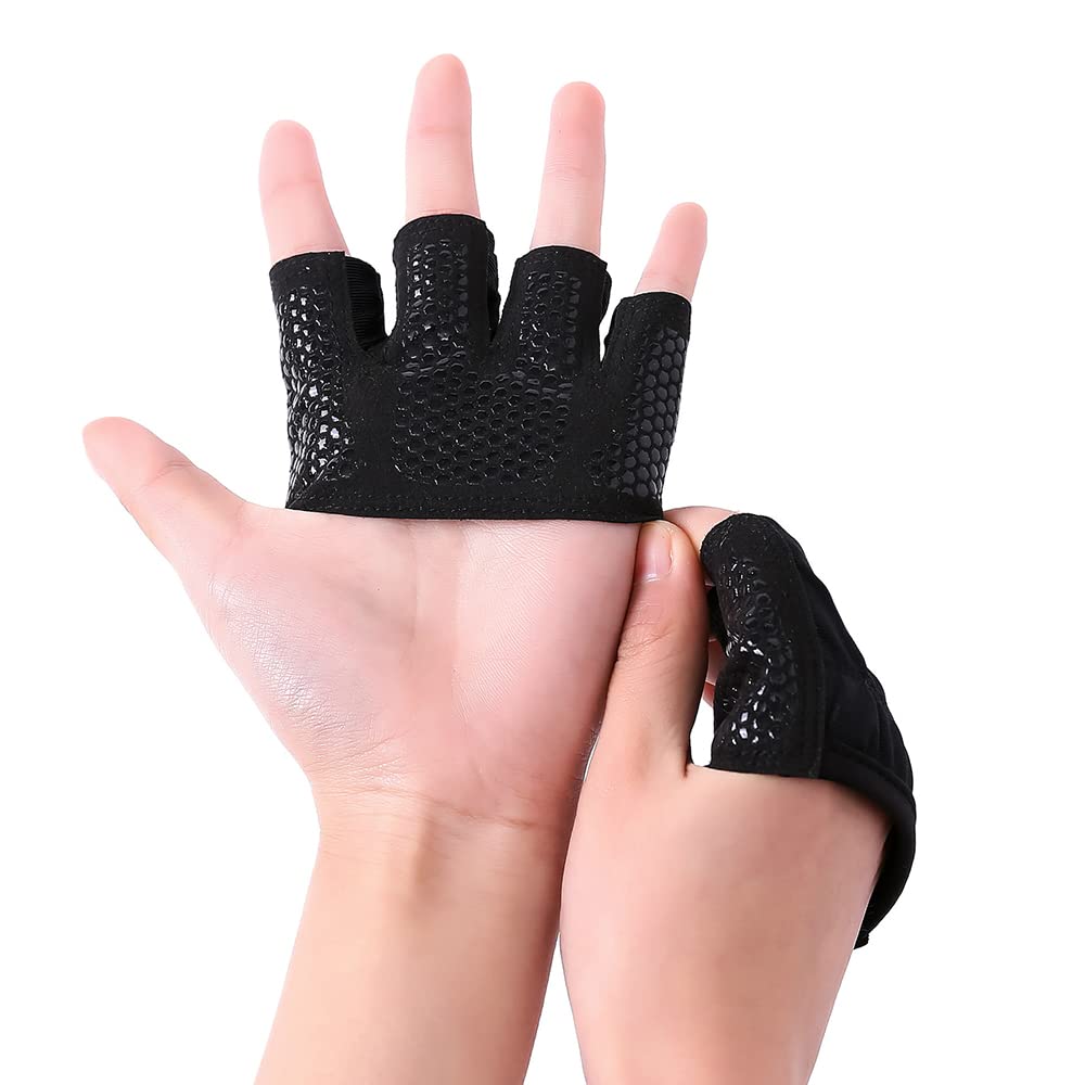 1 Paire Profession Gym Fitness Demi Doigt Gants Hommes Femmes pour Exercice entraînement Gant Puissance haltérophilie Musculation protège-Main