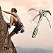 Grappling Hook Folding 4-Claw Multifunctional Stainless Steel Hook for Outdoor Camping Hiking Tree Rock Mountain Climbing