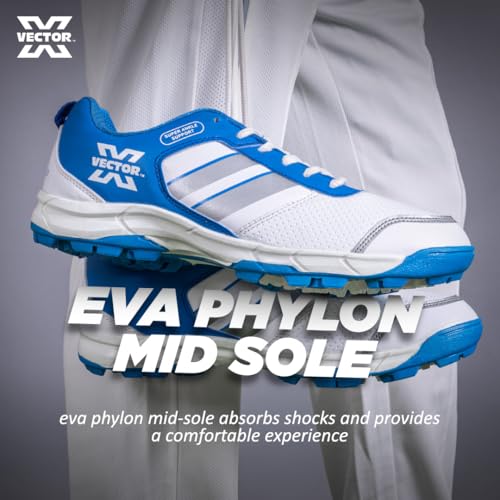 Image of Vector X Blast-7.0 Stud Cricket Shoes, Synthetic Upper, Rubber Outsole, Designed to Elevate Your Game to New Heights Power, Precision, and Comfort