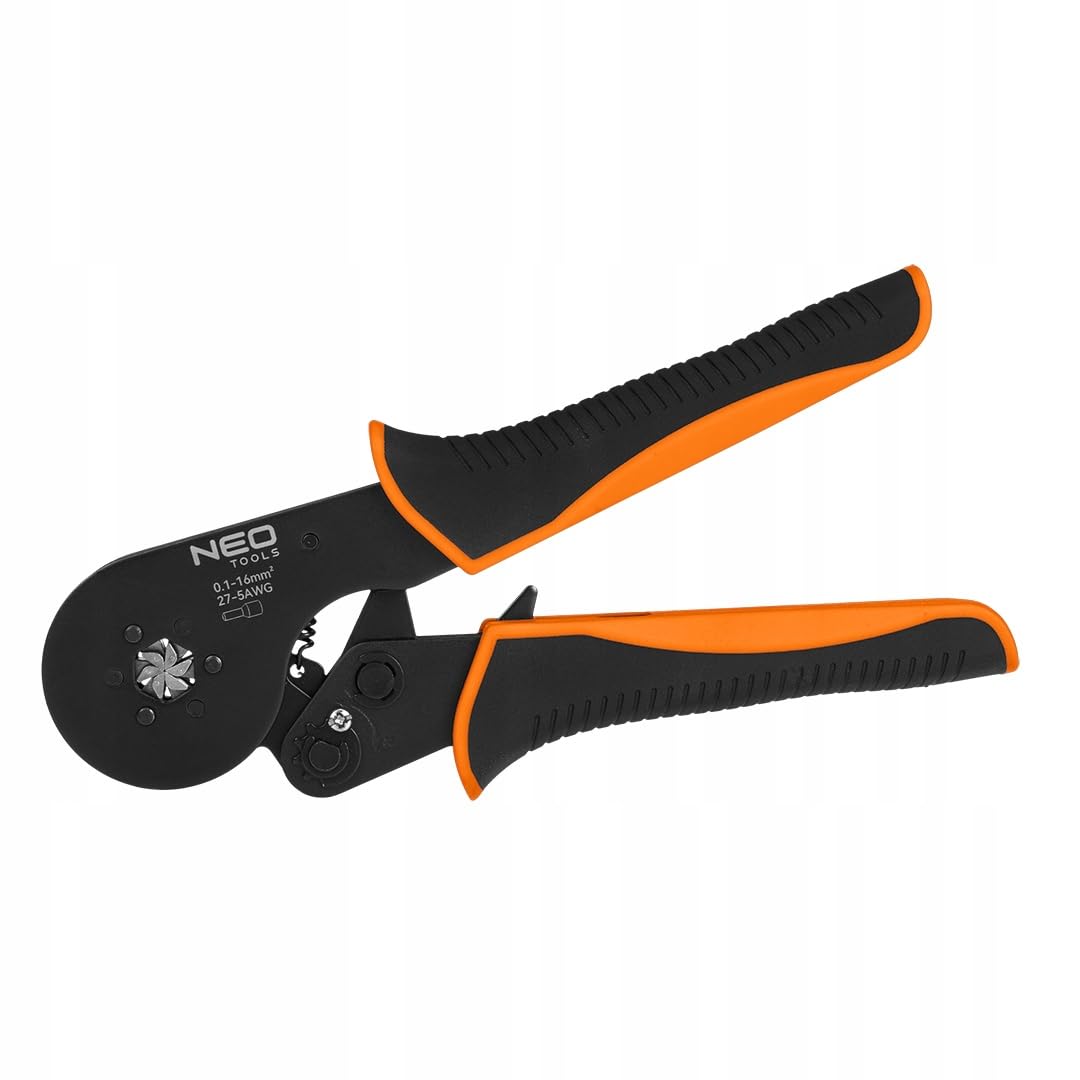 NEO TOOLS Pinza crimpatrice per capicorda, pinza crimpatrice per 0,1 – 16 mm², per capicorda isolati, pinza per crimpare