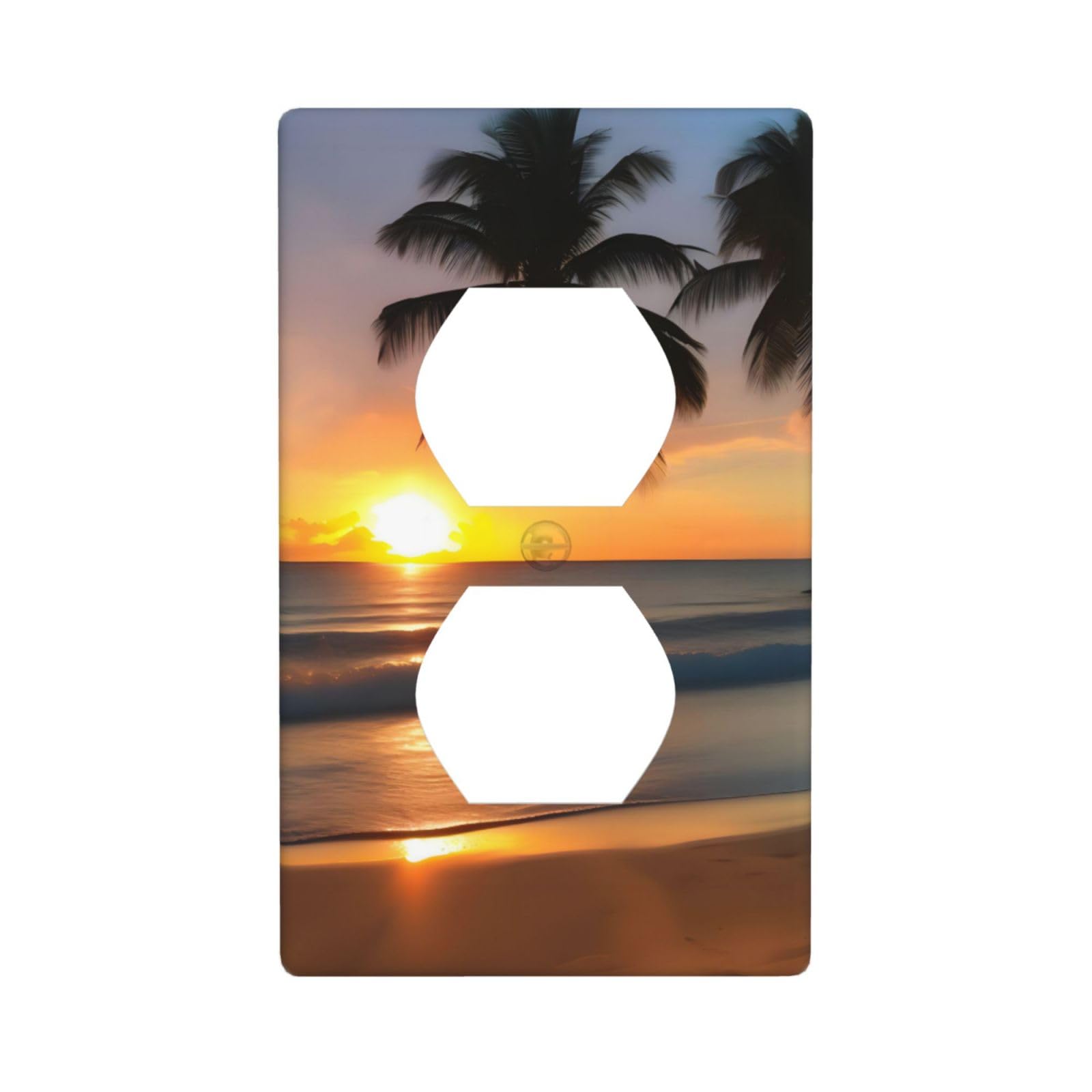 Sunset Beach Decorative Switch Plate Cover-Unbreakable Polycarbonate Wall Plate for Home Office, 1 Gang with Screws