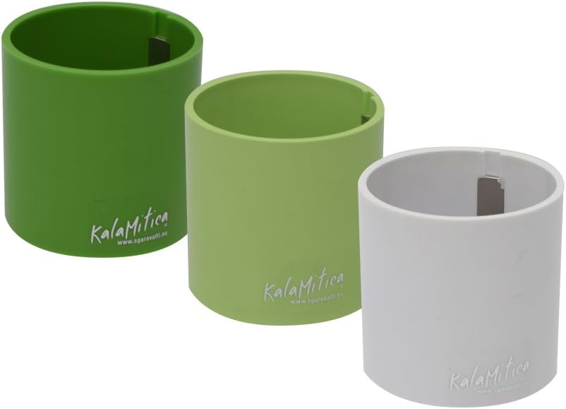KalaMitica 6 cm Diameter Cylinder Magnetic Pots - Green (Set of 3)
