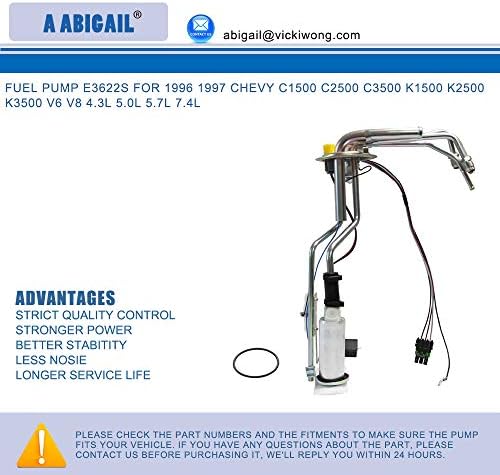 Electric Fuel Pump E3622S Compatible with 1996 1997 Chevy GMC C/K 1500 2500 3500 4.3L 5.0L 5.7L 7.4L
