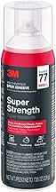 3M Super 77 Multi-Surface Spray Adhesive, 7.35 oz., Low VOC, Quick Bond, Fast Drying, Clear Finish for Foil, Foam, Paper, Metal, Plastic, Fabric, and Cardboard (77-10-NAT)