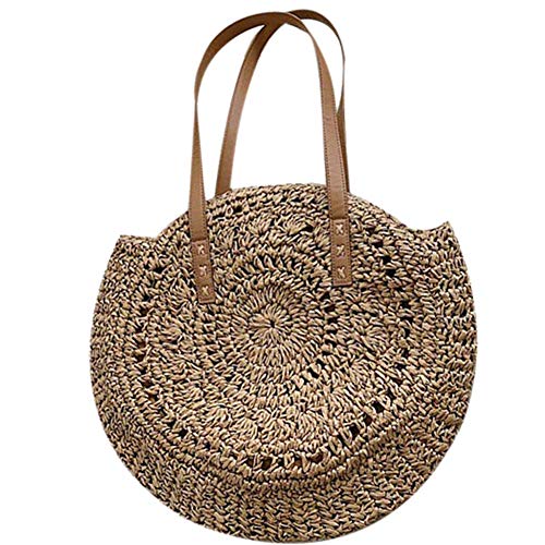 Beatie* Bolsos De Paja, Bolsos Bandolera De Mujer, Crochet De Mano En Color Liso Lady Beach Mini Messenger Bag, Bolsa Playa Bolsos De Fiesta para Viajar