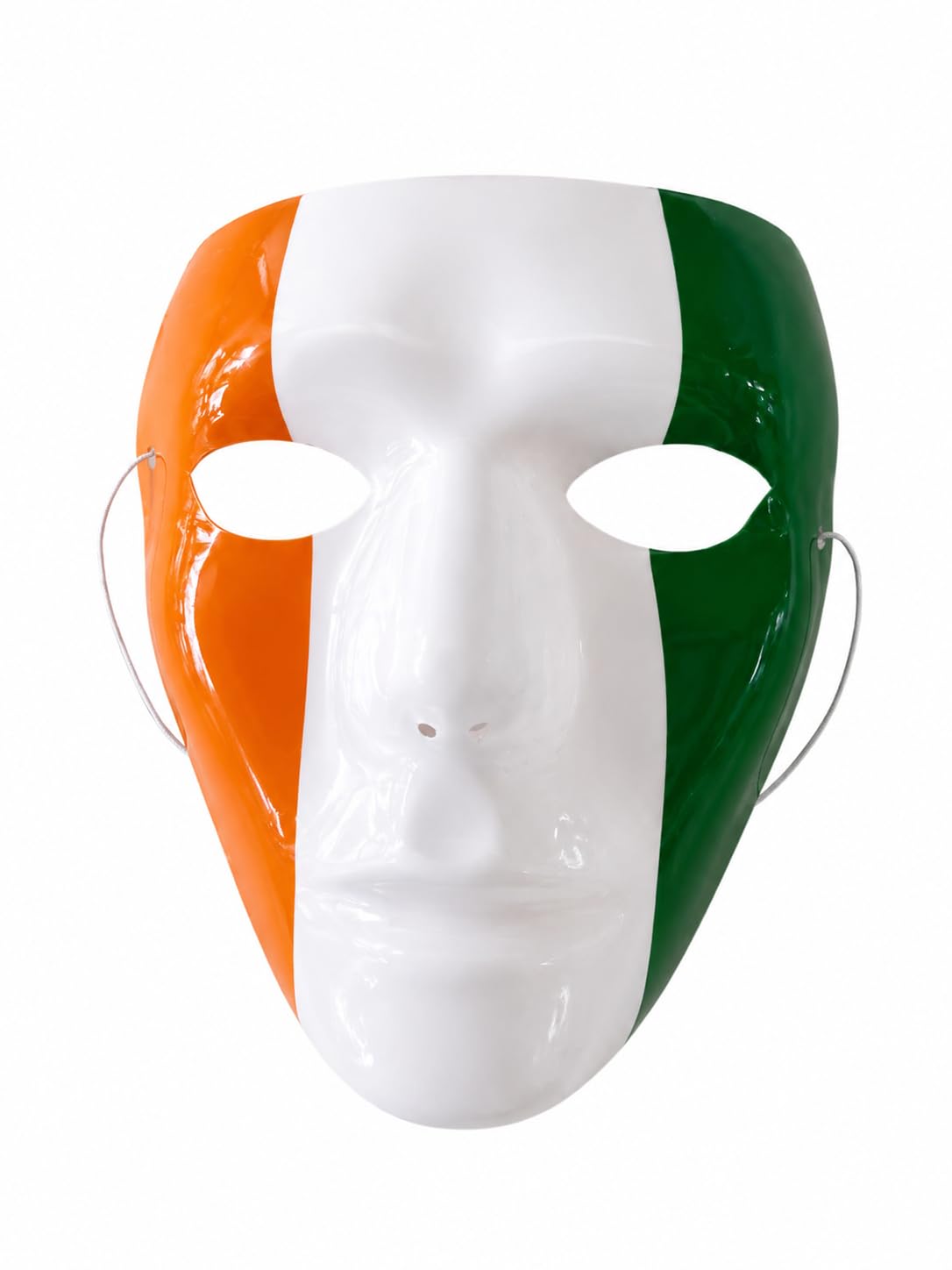 ™ Indian Tricolor Face Mask | Plastic Fancy Dress Mask with Elastic Band | Independence Day, Republic Day, Patriotic Events, School Functions & Theme Party Costume-image-23