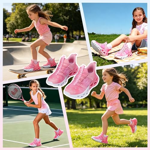 Image of VITUOFLY Boys Girls Sneakers Kids Mesh Lightweight Running Tennis Shoes