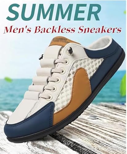 Men's Breathable Mule Sneakers 2025-Slip On Casual Shoes for Spring Summer, Lightweight Sports Loafers with Low Top Design2