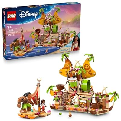 LEGO ǀ Disney Vaiana 2 Kakamora boot - Bouwbaar Speelgoed voor 7 Jaar en Ouder  Jongens en Meisjes  met Boot Model  Vaiana Poppetje en Maui Figuur  Verzamelbaar Verjaardagscadeau voor Fans 43258