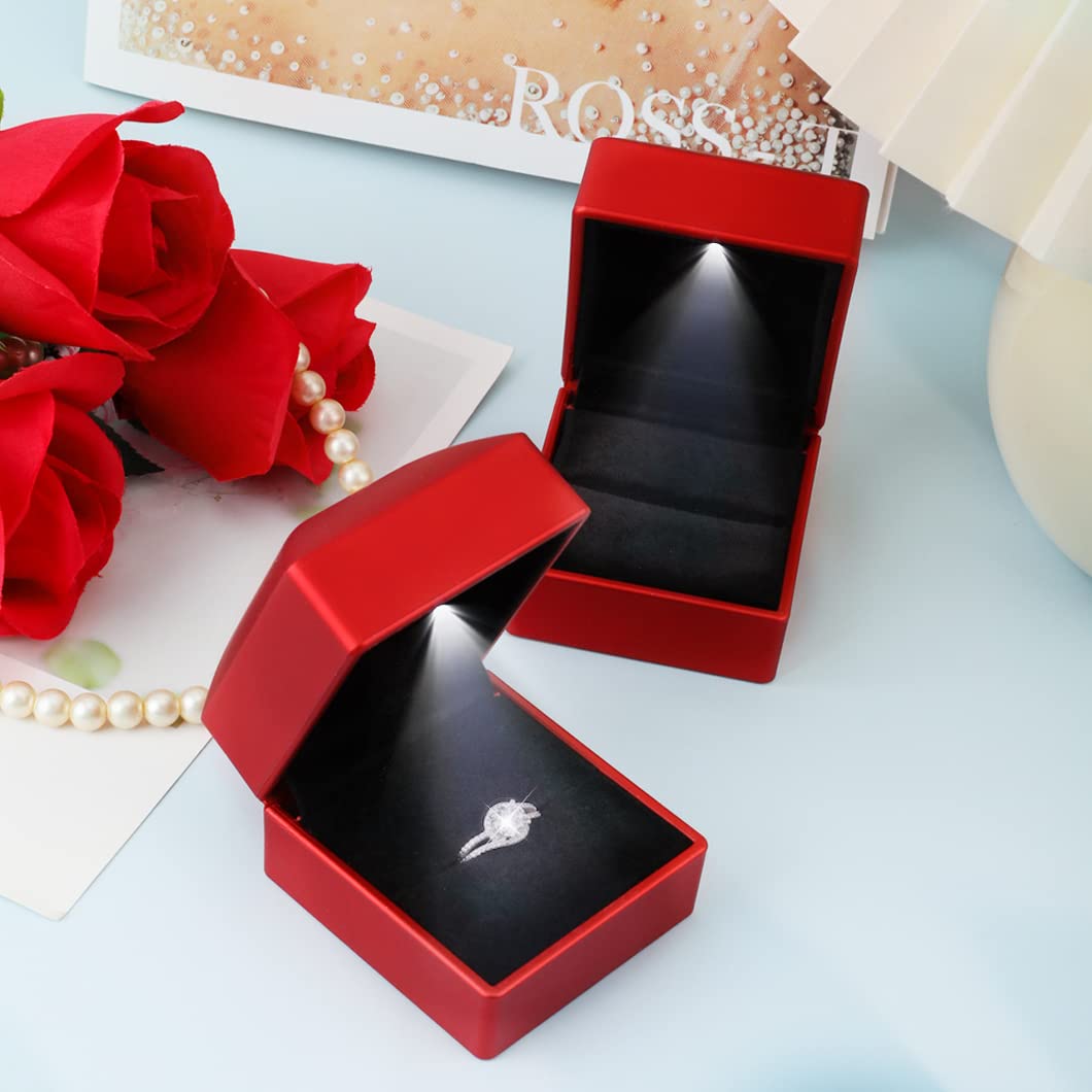 Rolin Roly Portagioie Scatola per Anello a Forma di Cuore