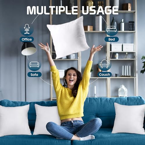 Utopia Bedding 4er Set Kissenfüllung 40 x 40 cm, Innenkissen Füllkissen Kopfkissen Sofakissen (Weiß)