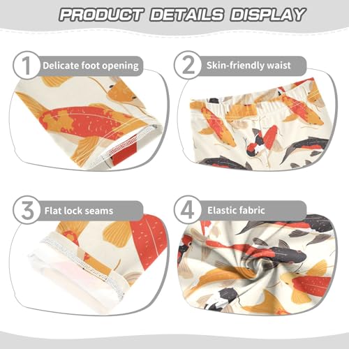 KLL Seamless Pattern Oil Painting Toddler Girls Cotton Leggings Stretch Full Length Workout Pants Sports3