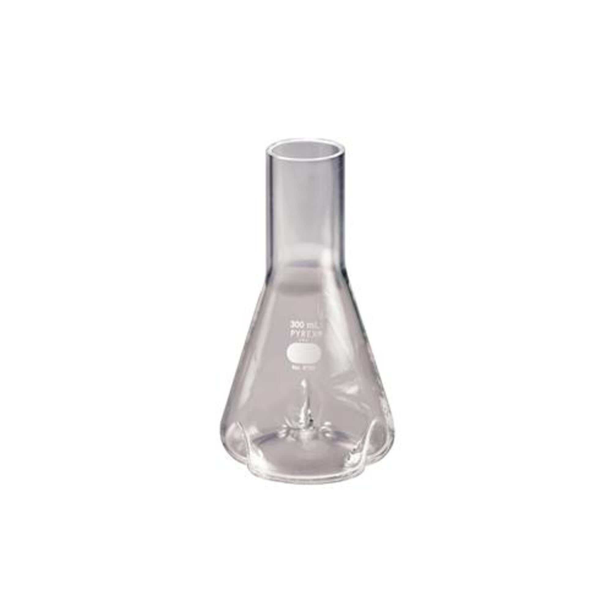 Corning Pyrex Cristal de borosilicato Delong Shaker Erlenmeyer con extra de profundidad baffles, 3000 ml Capacity (Case of 2), 2