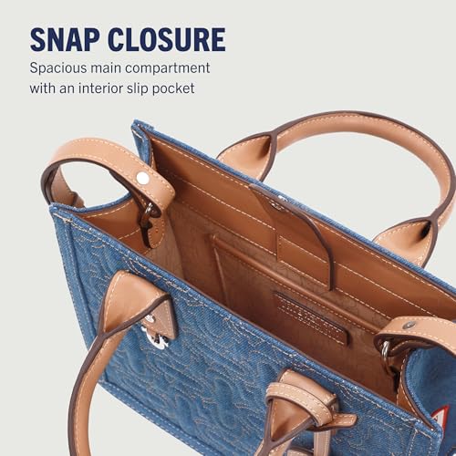 Bolso True Religion Quilted Tote Azul miniatura 6
