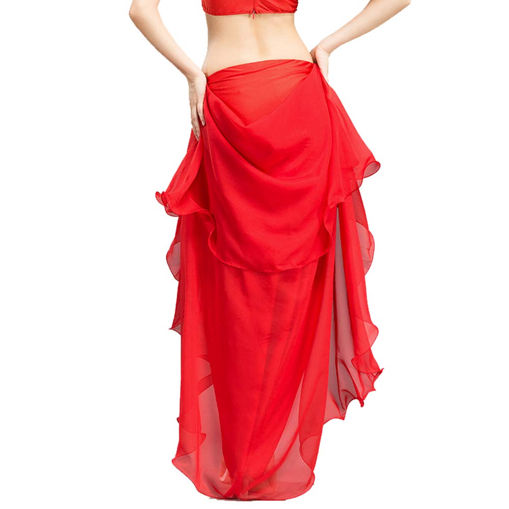 ROYAL SMEELA Costume de Danse du Ventre Orientale - Jupe Longue Femme Élégante en Mousseline de Soie - Vêtements de Danse Sexy Avec Fente