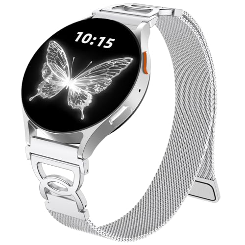 Epova Compatible avec Bracelet Samsung Galaxy Watch 7 40mm 44mm - Bracelet Galaxy Watch 6 5 4, Métal Magnétique en Acier Inoxydable Band pour Samsung 6...