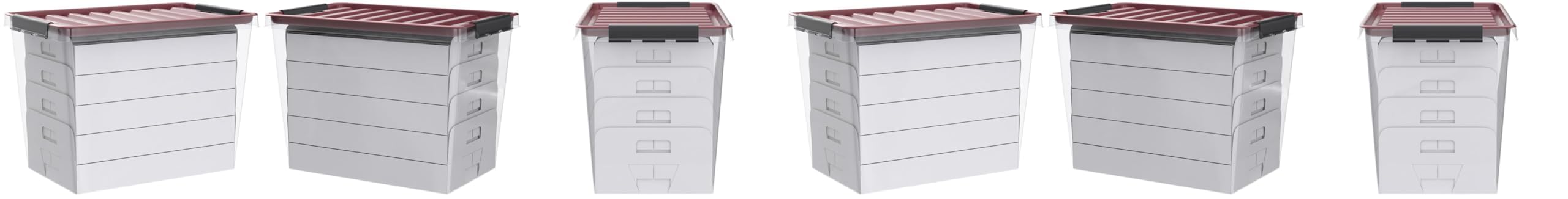 Weihnachtskugeln Aufbewahrungsbox 2er-Set | Christbaumkugeln Organizer für Weihnachtsschmuck | Weihnachtsdeko Kiste | Kompakte, platzsparende Weihnachtsboxen aus BPA-freiem Kunststoff (61 Liter)